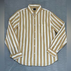 Todd Snyder Tan and White Striped Button Down